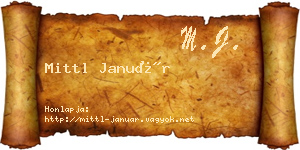 Mittl Január névjegykártya